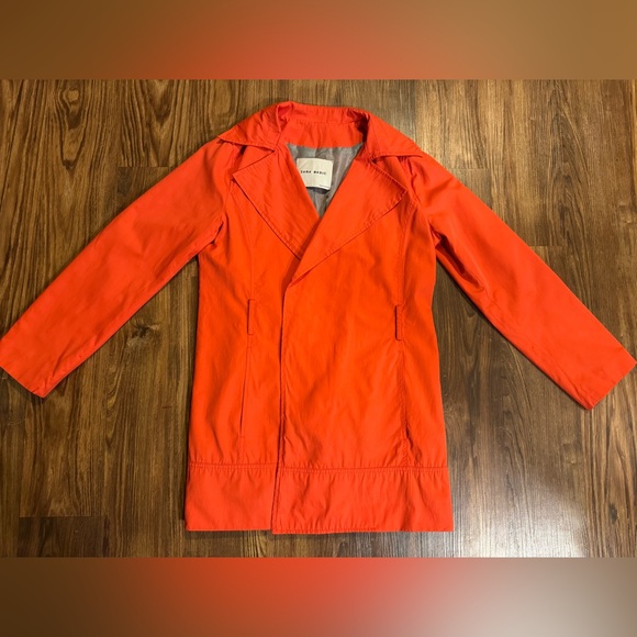 Zara Orange Coat Jacket size L - Picture 7 of 10